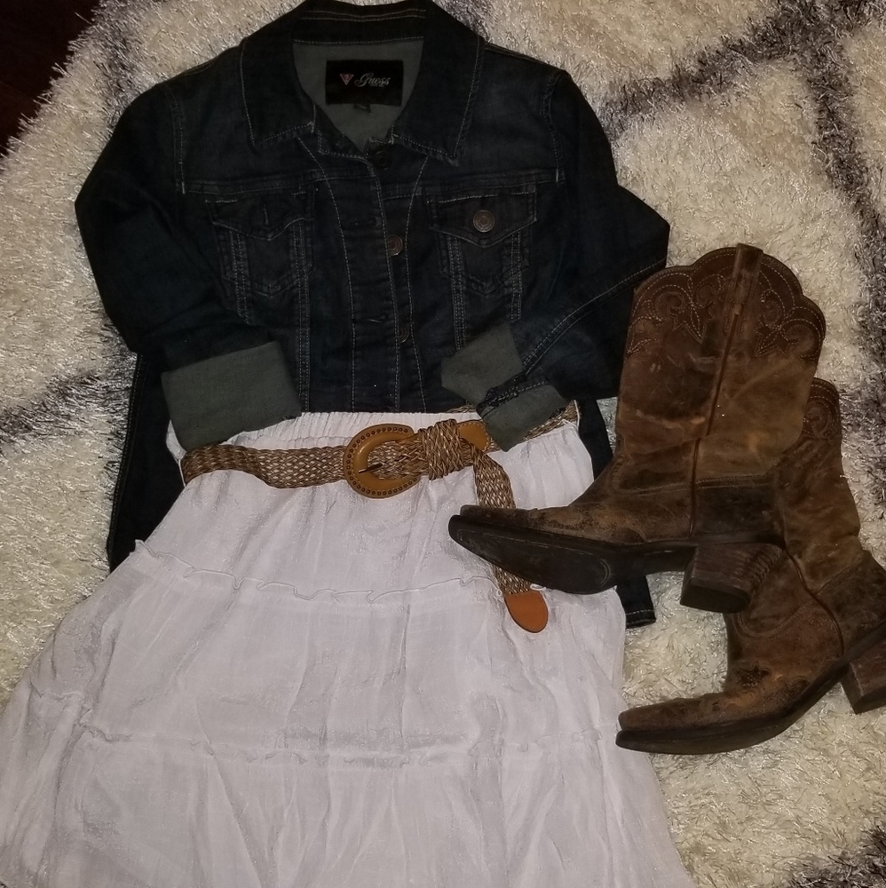 NWT A. Byer White Skirt Med.